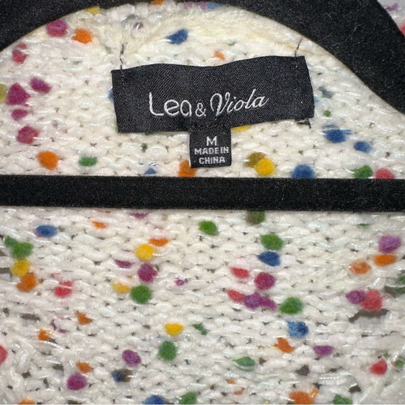 LEA & VIOLA Printed Quarter-Zip Sweater - Picture 6 of 10